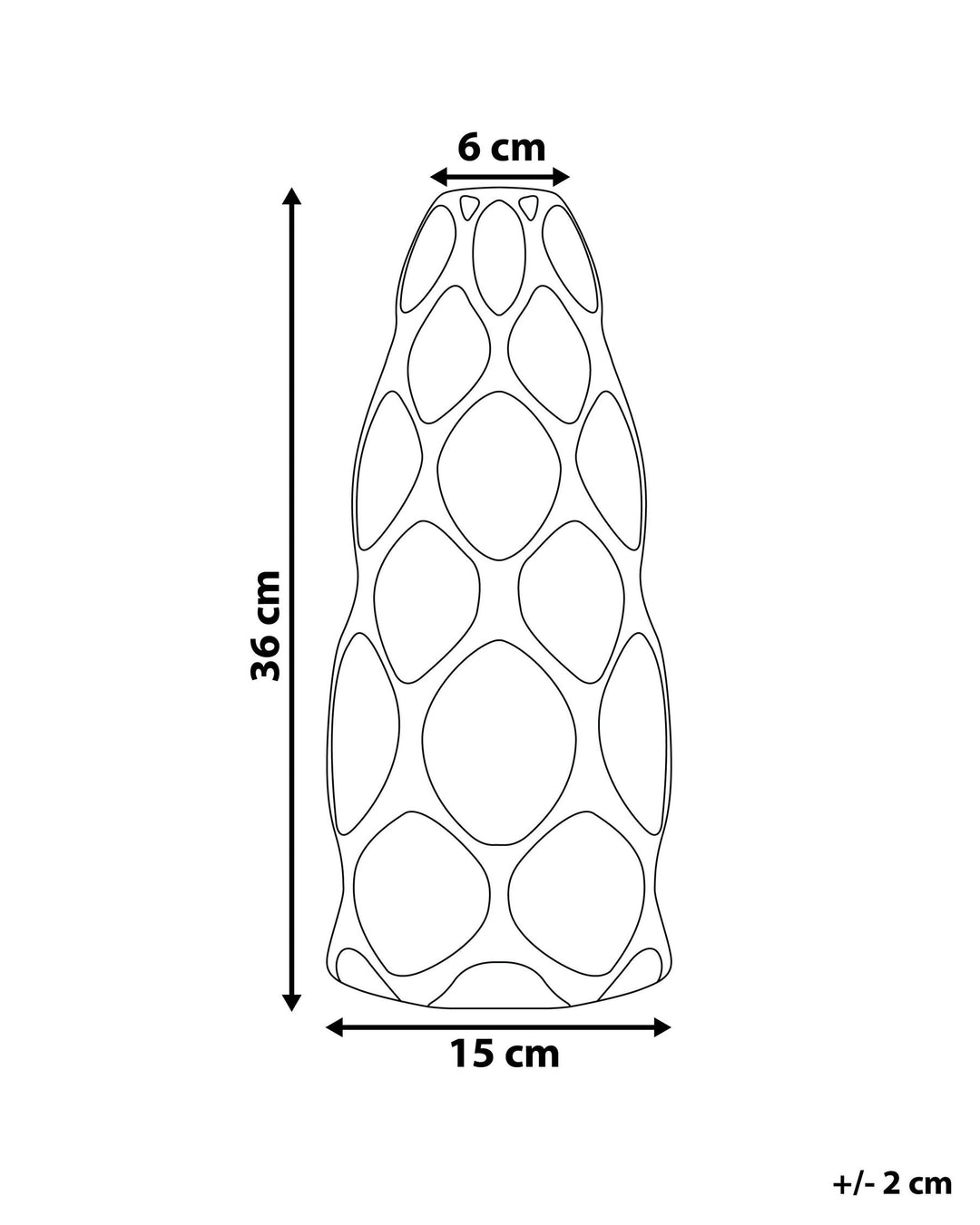 Avila Flower Vase Stoneware 36 cm White