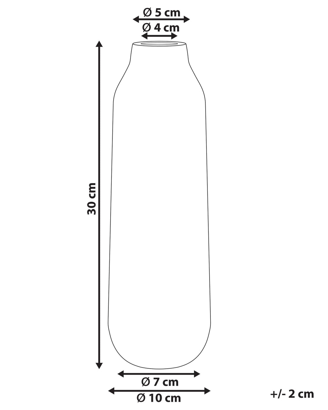 Mulai Flower Vase Stoneware 30 cm White