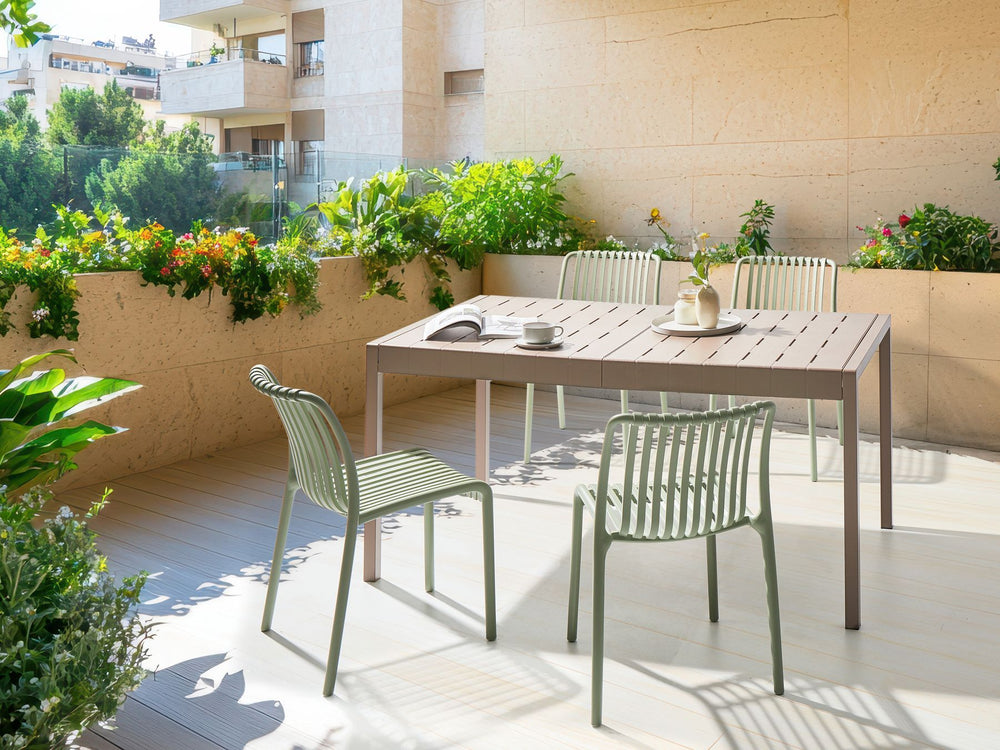 Bartica Garden Dining Table 154 cm 84 cm Brown