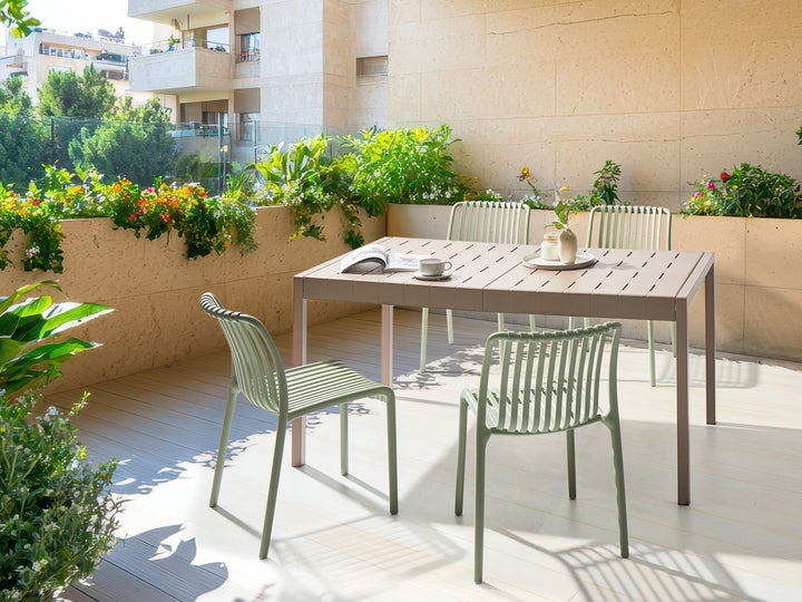 Bartica Garden Dining Table 154 cm 84 cm Brown