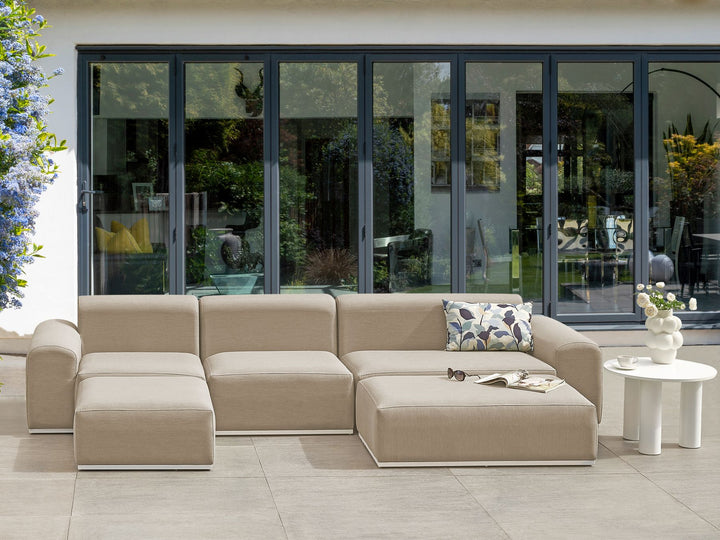 08/01/2026 Battifollo Garden Sofa with Ottoman 7 Seater Modular Beige