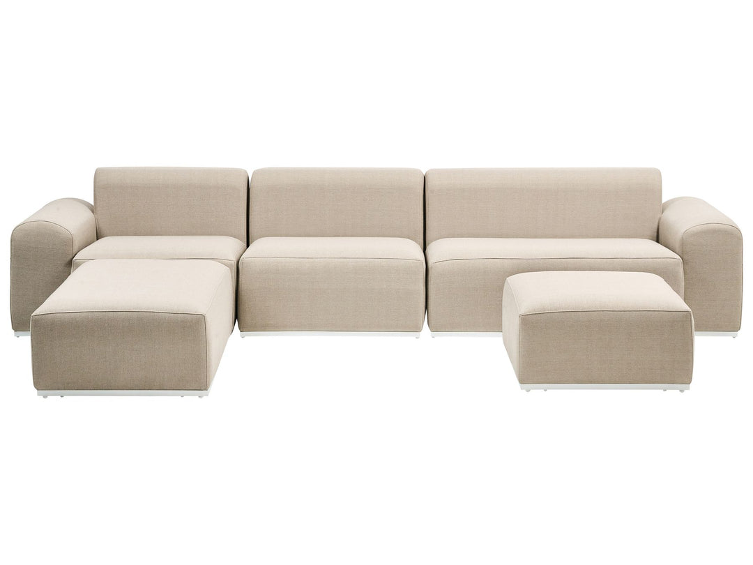 08/01/2026 Battifollo Garden Sofa with Ottoman 7 Seater Modular Beige