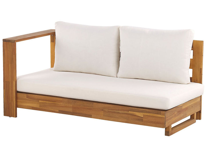Marettimo Garden Corner Sofa 5 Seater Right Hand Certified Acacia Wood Brown