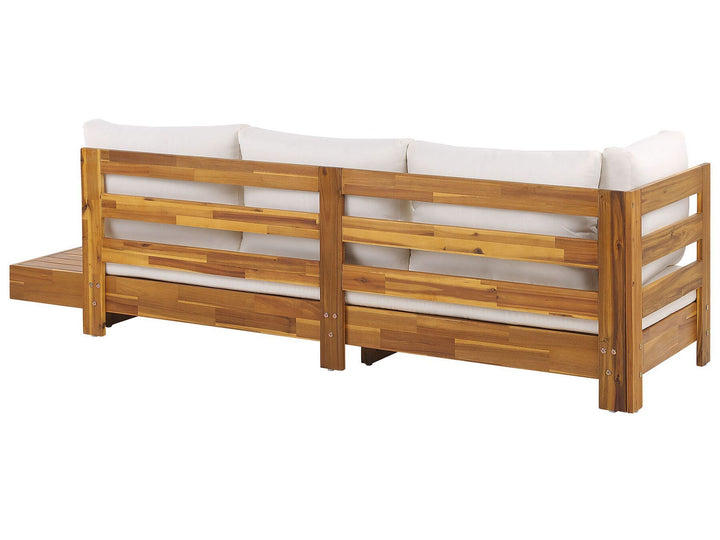 Marettimo Garden Corner Sofa 5 Seater Right Hand Certified Acacia Wood Brown
