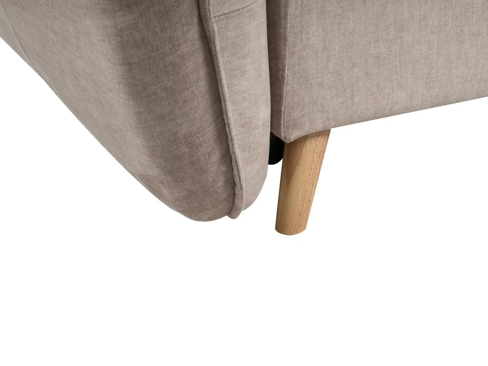 Sofa Bed 2 Seater Velvet Taupe with Storage Winfree