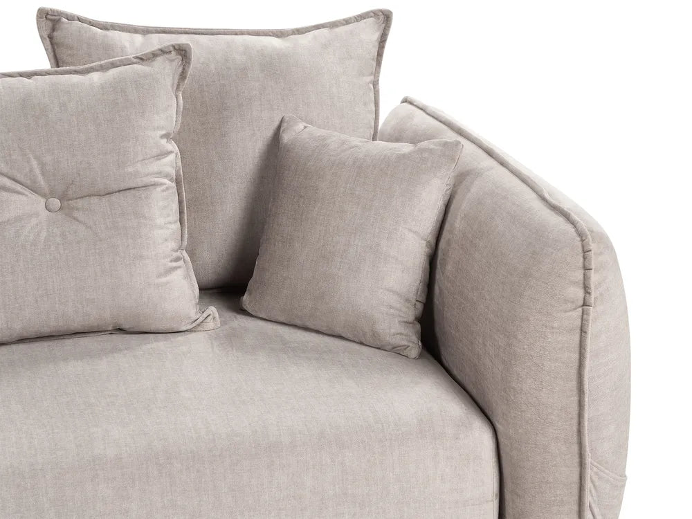 Sofa Bed 2 Seater Velvet Taupe with Storage Winfree