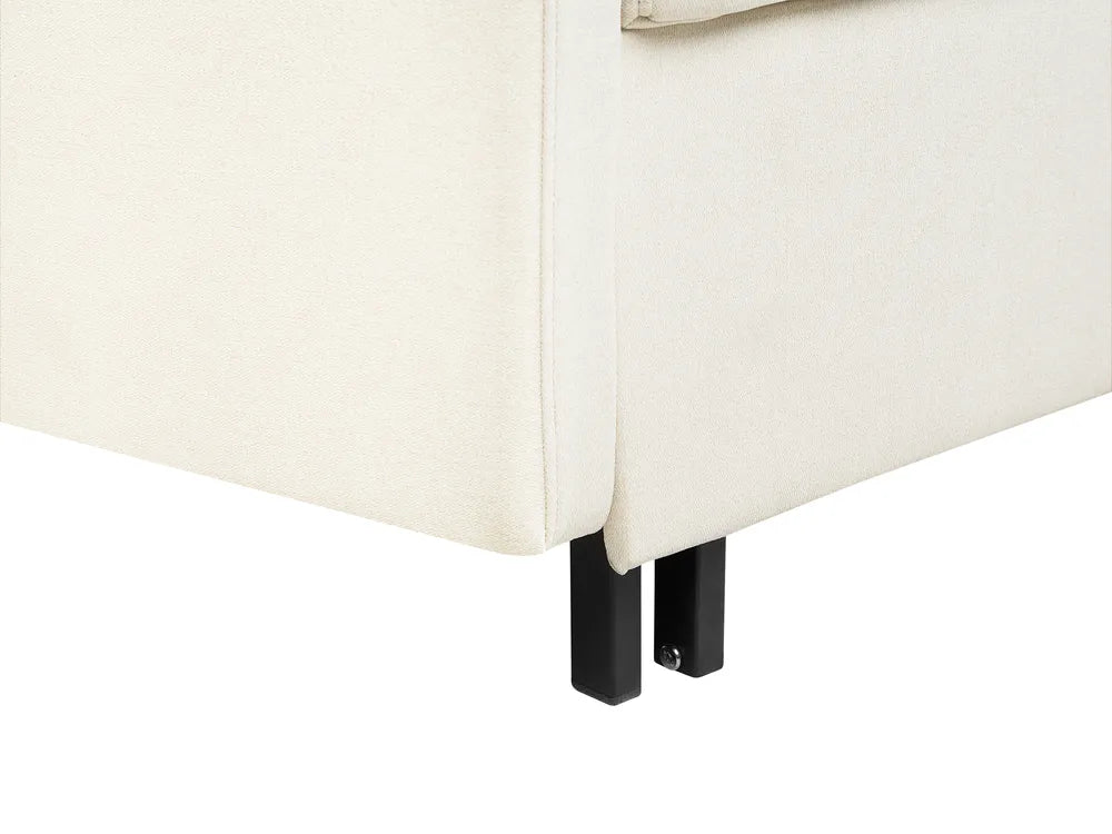 Sofa Bed 2 Seater Fabric Light Beige Dover