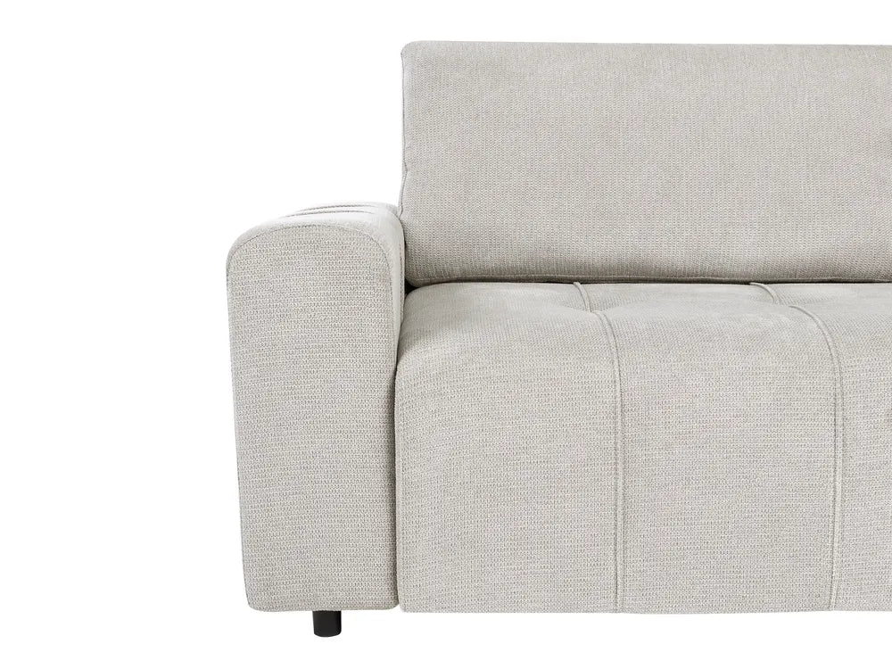 Sofa Bed 2 Seater Fabric Light Grey with Storage Rista