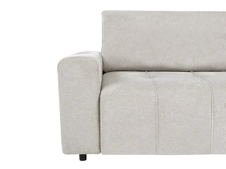 Sofa Bed 2 Seater Fabric Light Grey with Storage Rista