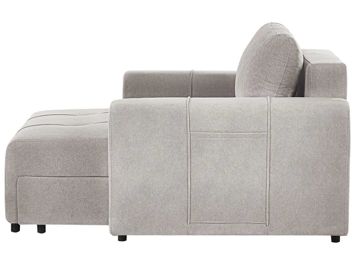 Sofa Bed 2 Seater Fabric Light Grey with Storage Rista