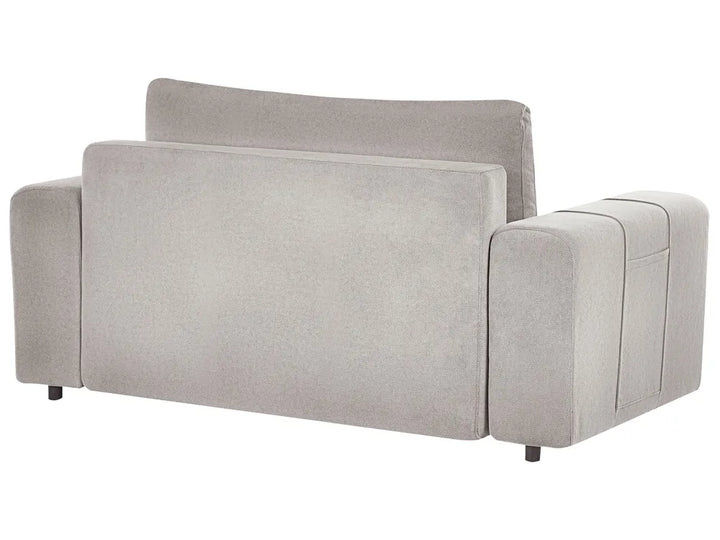 Sofa Bed 2 Seater Fabric Light Grey with Storage Rista