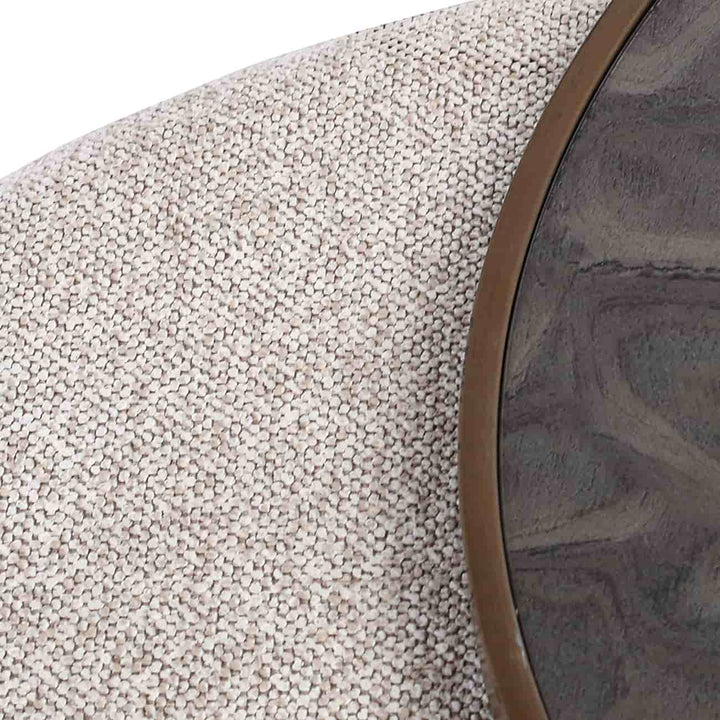 Libra Driftwood Ripple Coffee Table & Nesting Pouffe