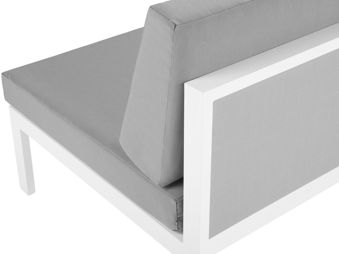 Castella Garden Corner Sofa with Table 6 Seater Left Hand Metal Grey