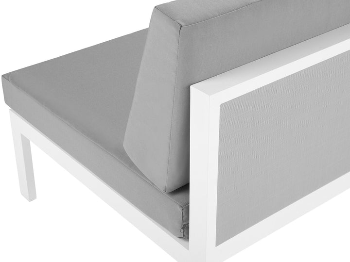 Castella Garden Corner Sofa with Table 6 Seater Left Hand Metal Grey