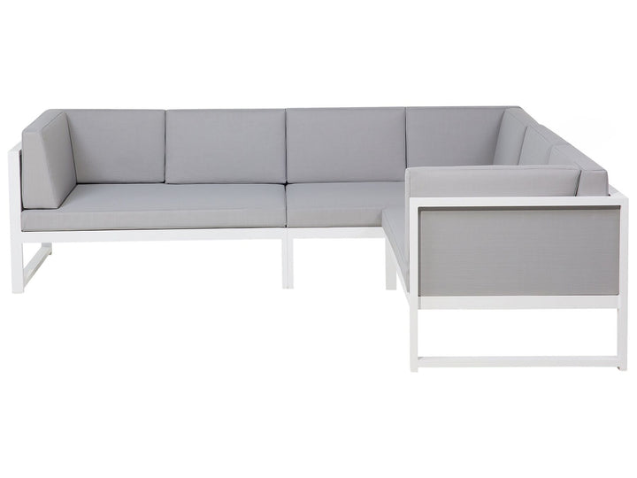Castella Garden Corner Sofa with Table 6 Seater Left Hand Metal Grey