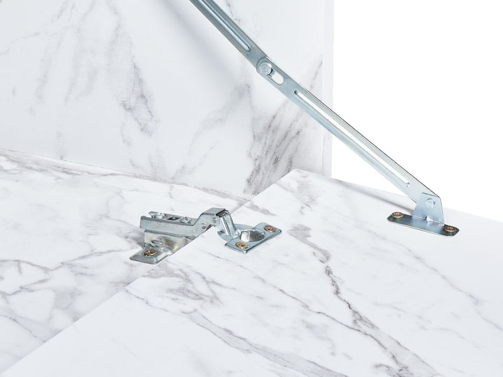 Wall Mounted Washbasin Cabinet 60 cm White Marble Petrolina