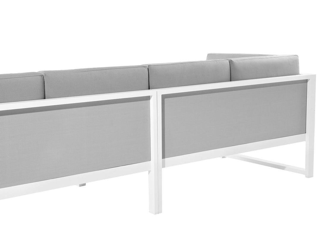 Castella Garden Corner Sofa with Table 6 Seater Left Hand Metal Grey
