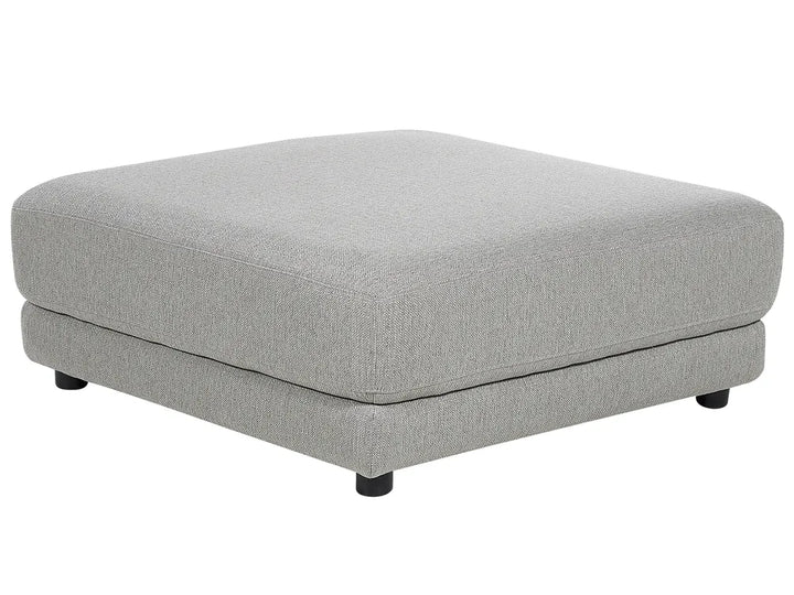 Sofa 3 Seater Fabric Light Grey with Ottoman Macalla