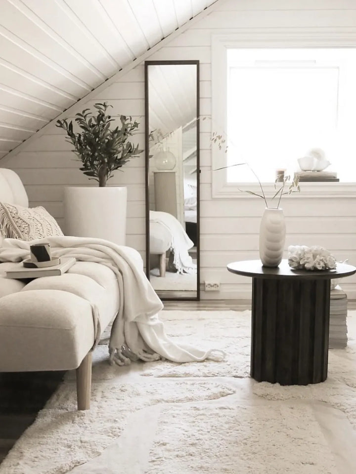 Sofa Bed 2 Seater Fabric Beige Cashten