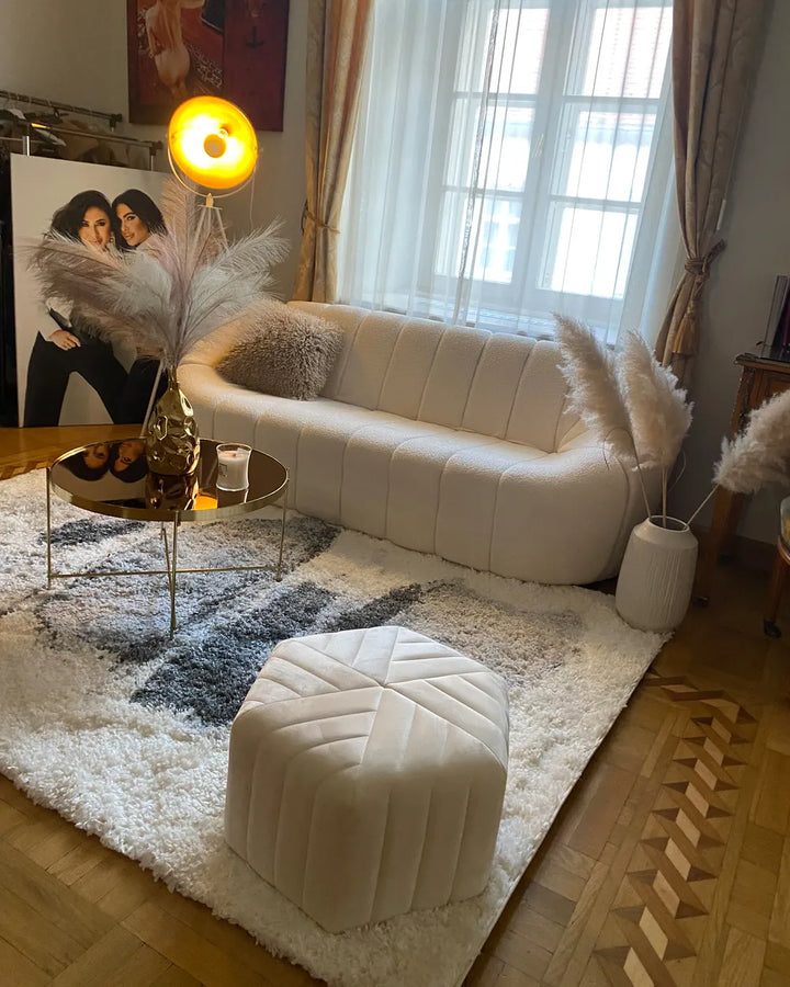 Sofa 3 Seater Boucle White Pavkovic