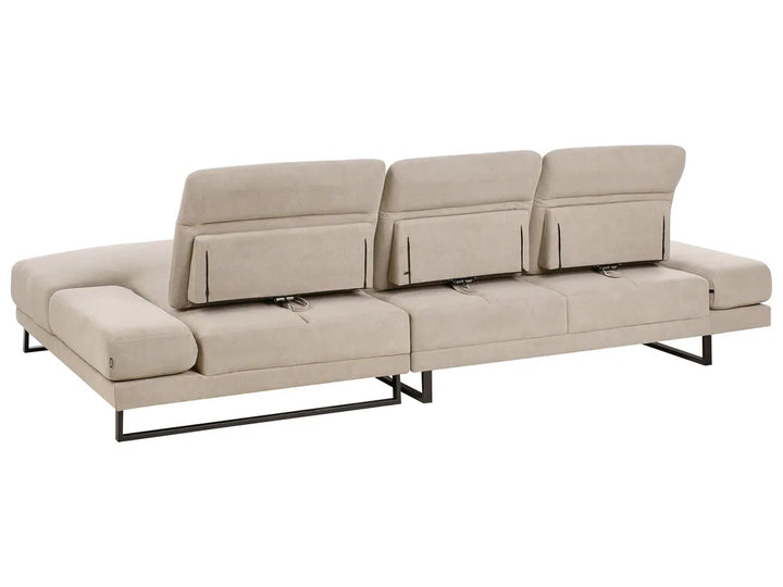 Corner Sofa 4 Seater Fabric Taupe Left Hand Ninja