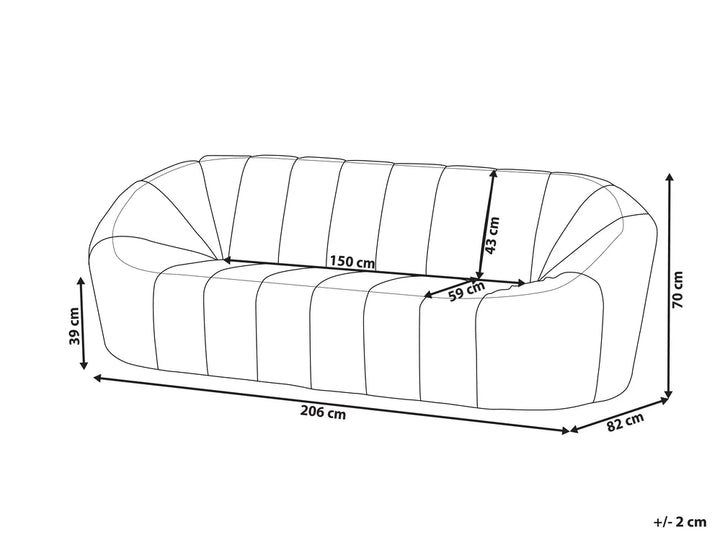 Sofa 3 Seater Boucle White Pavkovic
