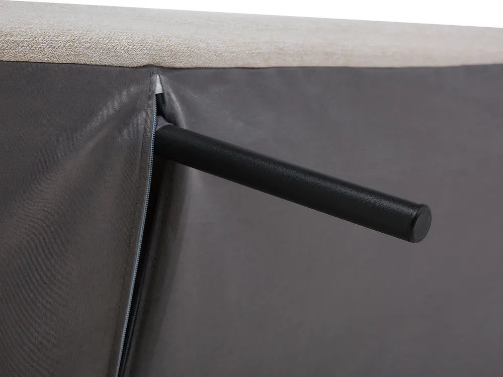 Sofa Bed 2 Seater Fabric Beige Cashten