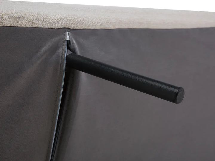 Sofa Bed 2 Seater Fabric Beige Cashten