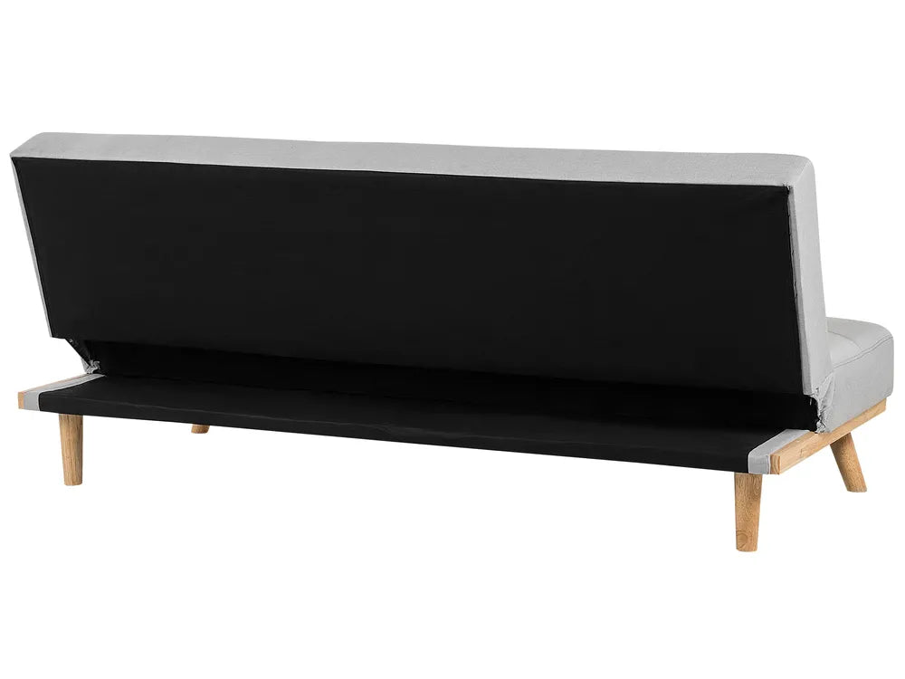 Sofa Bed 3 Seater Fabric Light Grey Charlesa
