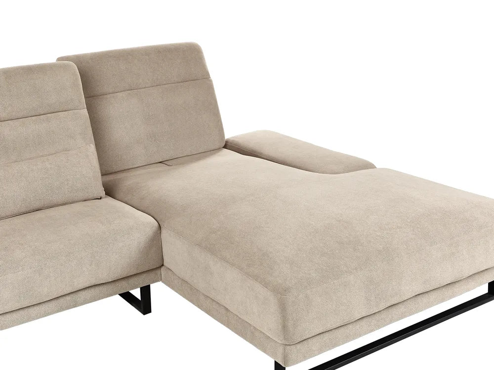 Corner Sofa 4 Seater Fabric Taupe Left Hand Ninja