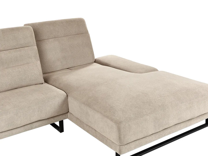 Corner Sofa 4 Seater Fabric Taupe Left Hand Ninja