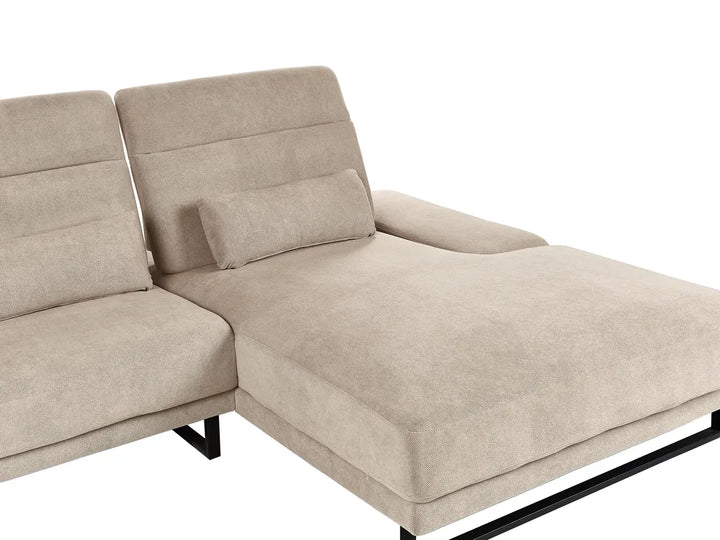 Corner Sofa 4 Seater Fabric Taupe Left Hand Ninja