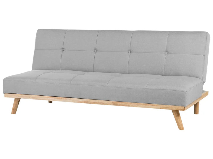 Sofa Bed 3 Seater Fabric Light Grey Charlesa