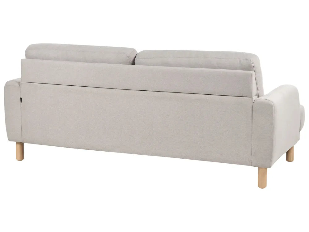 Sofa 3 Seater Fabric Taupe Carlan