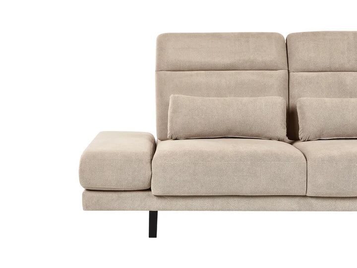 Corner Sofa 4 Seater Fabric Taupe Left Hand Ninja