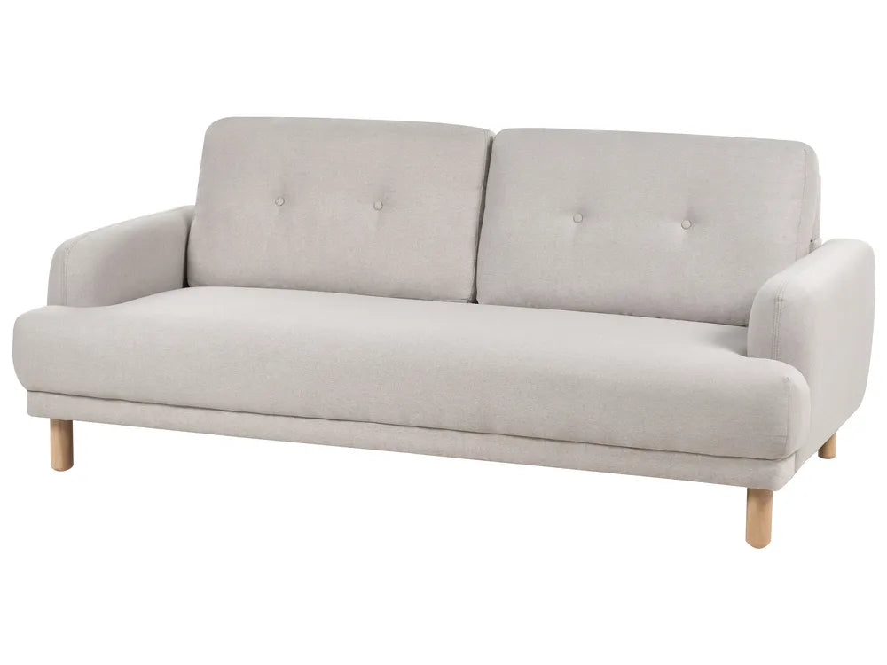 Sofa 3 Seater Fabric Taupe Carlan