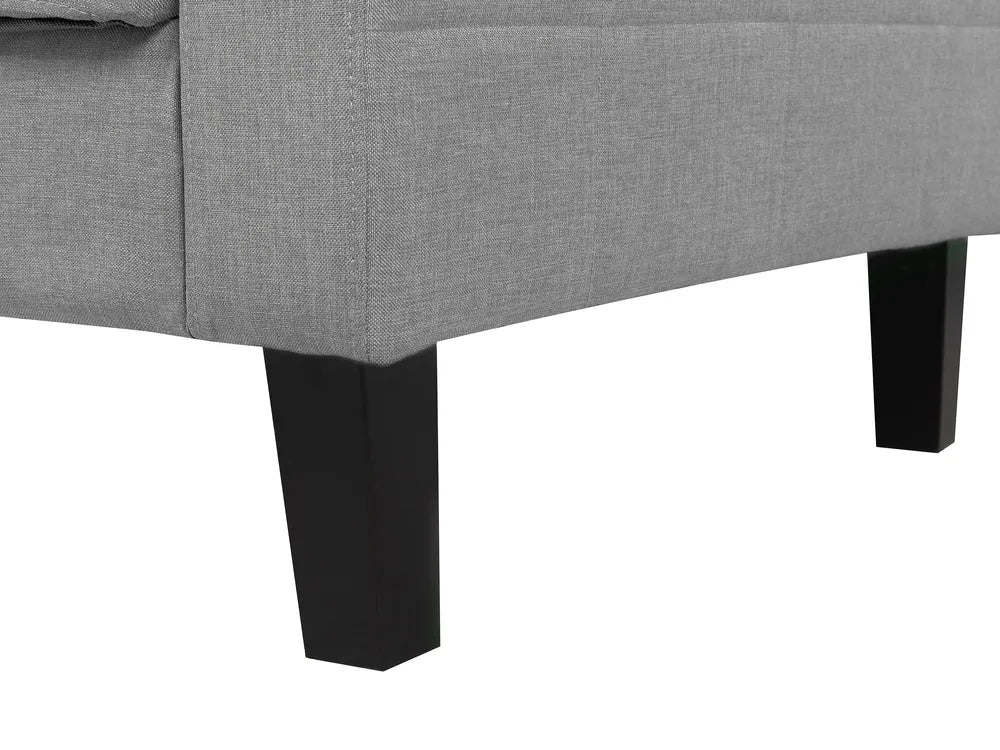 Sofa Bed 3 Seater Fabric Light Grey Viradis