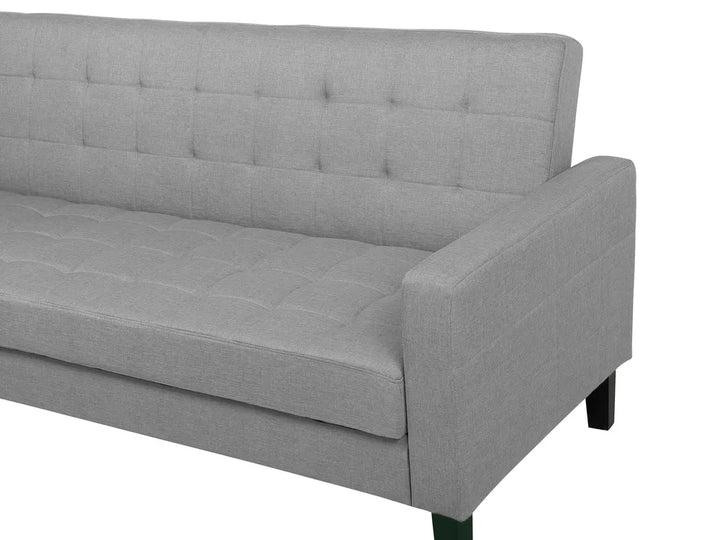 Sofa Bed 3 Seater Fabric Light Grey Viradis
