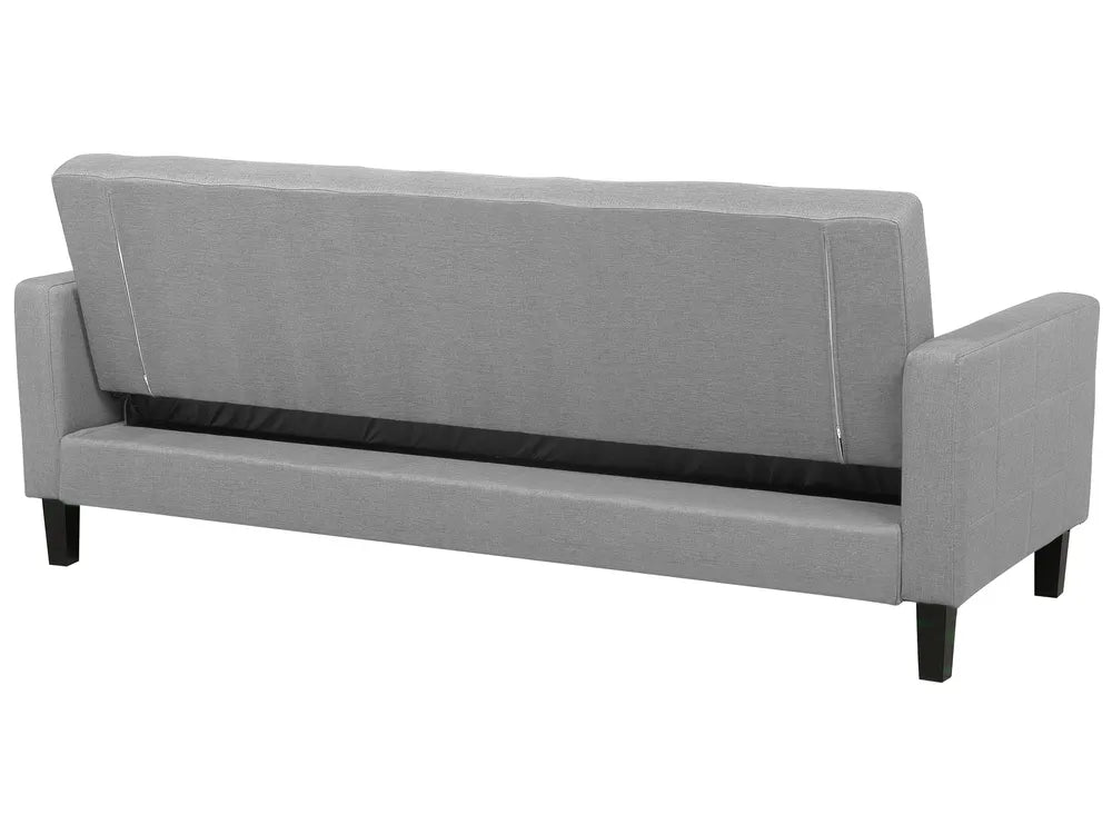 Sofa Bed 3 Seater Fabric Light Grey Viradis