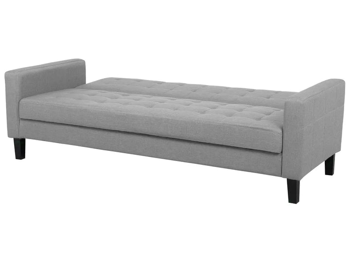 Sofa Bed 3 Seater Fabric Light Grey Viradis