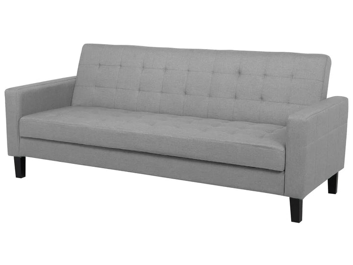 Sofa Bed 3 Seater Fabric Light Grey Viradis