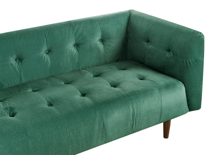 Sofa 3 Seater Fabric Green Cilla