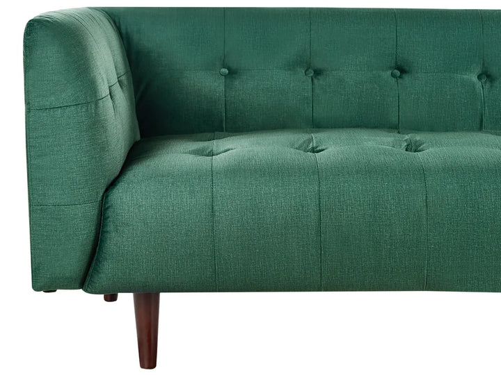 Sofa 3 Seater Fabric Green Cilla