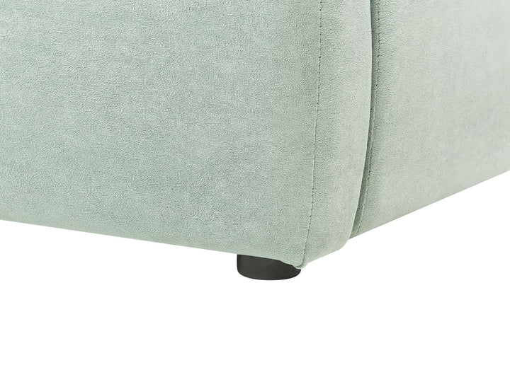 Velvet EU King Size Ottoman Bed Green Bajonna