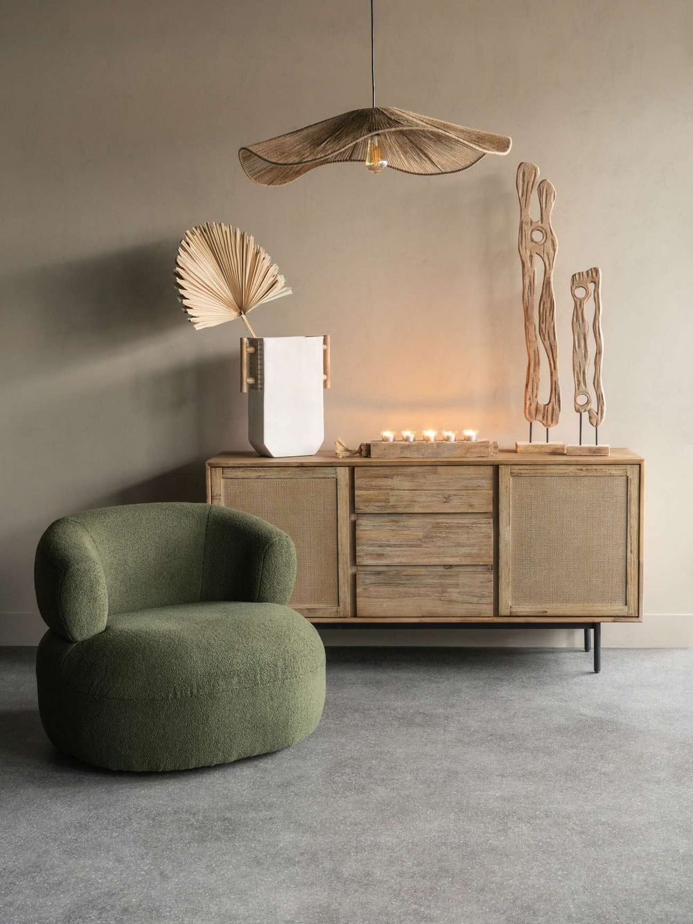 Maddox antiqued acacia wood buffet sideboard with 2 doors and 3 drawers