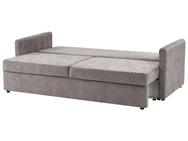 Sofa Bed 3 Seater Chenille Taupe with Storage Abarca