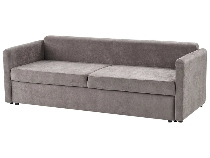 Sofa Bed 3 Seater Chenille Taupe with Storage Abarca