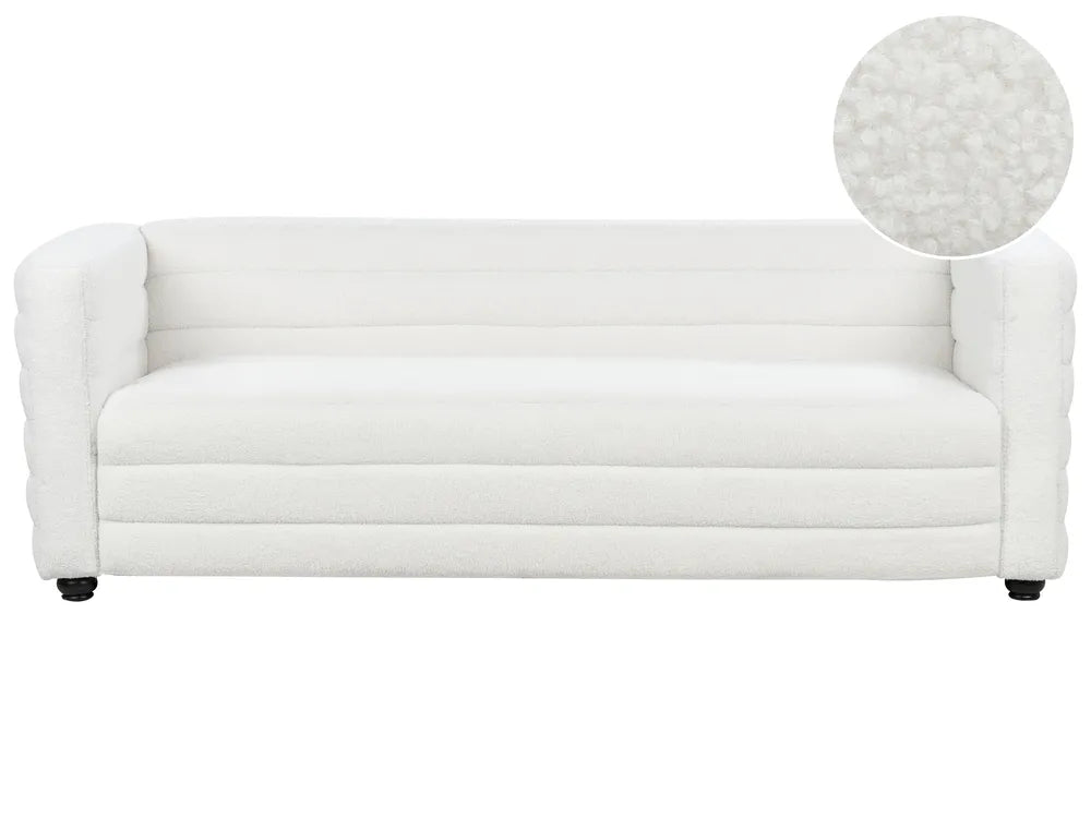 Sofa 3 Seater Boucle Off-White Ansela