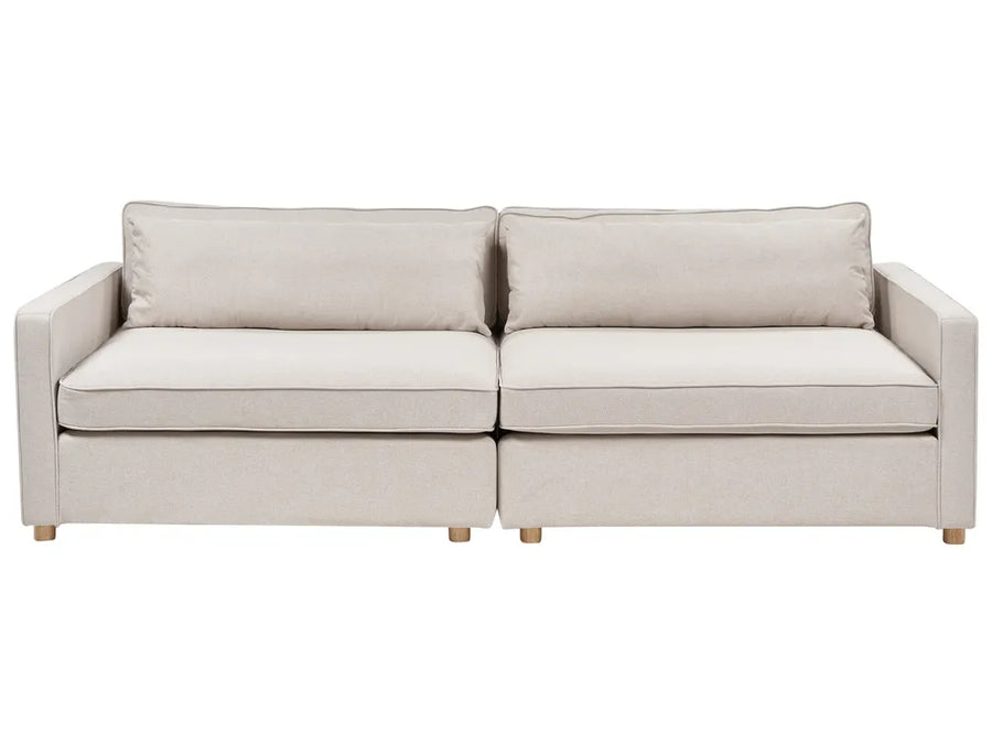 Beige sofa on a white background