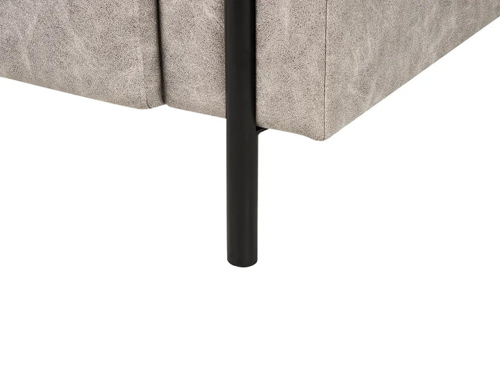 Sofa 3 Seater Fabric Light Grey Annora